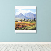 Boerderij Muur Kunst Canvasprint in Berglandschap Canvas Afdruk (Insitu (Houten vloer))