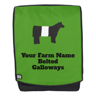  Boerderij Naam Belted Galloway-rugzak Rugtassen