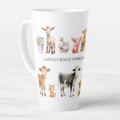 Boerderij Naam Boerderijdieren Latte Mok (Linkerhoek)