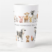 Boerderij Naam Boerderijdieren Latte Mok (Voorkant)