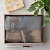 Boerderij Naam Finland Winter Landschap Decoupage Tissuepapier (Geschenk)