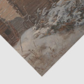 Boerderij Naam Finland Winter Landschap Decoupage Tissuepapier (Detail)