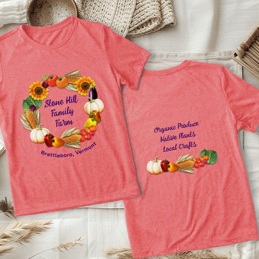 Boerderij naam produceren groenten Tri-Blend shirt