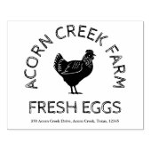  Boerderij Naam | Verse eierstaart Rubberstempel (Afrduk)