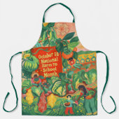 Boerderij naar School Maand All-Over Print Schort (Voorkant)