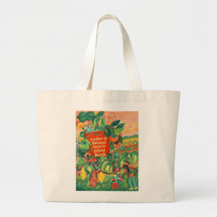 Boerderij naar School Maand Square Art Canvas tas