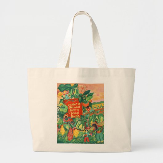Boerderij naar School Maand Square Art Canvas tas (Voorkant)