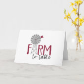 Boerderij naar tabel kaart (Gele Bloem)