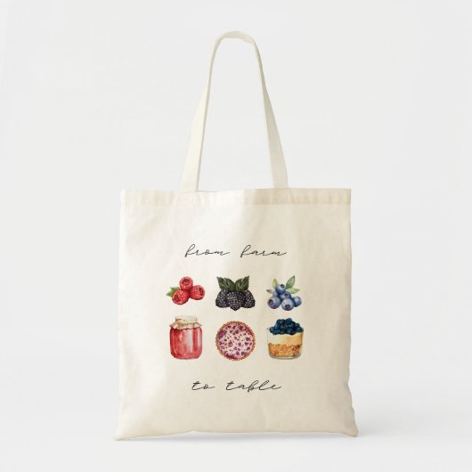 Boerderij naar tafel Berry Fruit Edition Canvas ta Tote Bag (Voorkant)