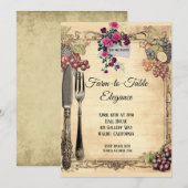 Boerderij naar tafel diner uitnodiging (Voorkant / Achterkant)