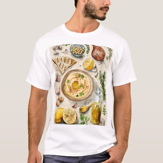 Boerderij naar tafel Hummus Recept: Arabisch biolo T-shirt (Voorkant)