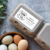 Boerderij naar tafel kip ei karton etiket