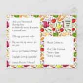 Boerderij naar tafel Organic Produce Business Post Briefkaart (Achterkant)