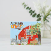 Boerderij najaar briefkaart (Staand voorkant)