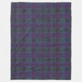 Boerderij Navy Blue Tartan Fleece Deken (Voorkant)