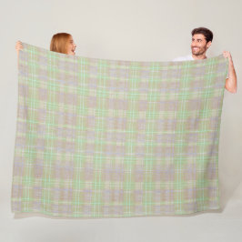 Boerderij Neutraal Salie Plaid Fleece Deken