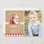 Boerderij nodigt Birthday Old McDonald Country uit Kaart (Voorkant)