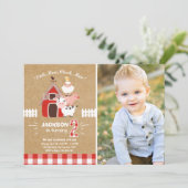 Boerderij nodigt Birthday Old McDonald Country uit Kaart (Staand voorkant)