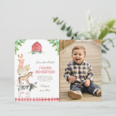 Boerderij Old MacDonald Barnyard Red Boy Animals P Kaart (Staand voorkant)