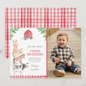 Boerderij Old MacDonald Barnyard Red Boy Animals P Kaart (Voorkant / Achterkant)