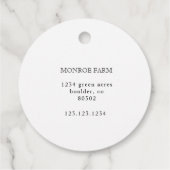  boerderij omcirkelde datum eikarton bedankjes labels (Achterkant)