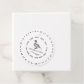  boerderij omcirkelde datum eikarton bedankjes labels (In situ)