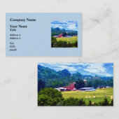 Boerderij op afstand visitekaartje (Voorkant / Achterkant)