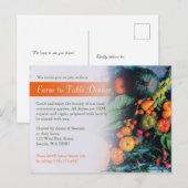 Boerderij op de uitnodiging voor het dineren van t (Voorkant / Achterkant)