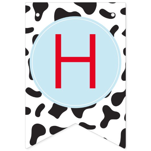 Boerderij op feestdag koe drukbanner vlaggetjes (Tweede vlag)