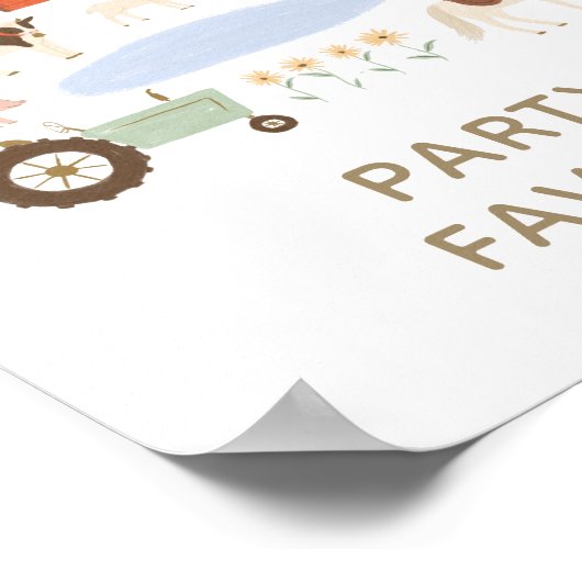 Boerderij op jaardag voor voetgangers poster (Hoek)