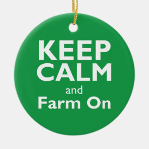 Boerderij op keramisch ornament