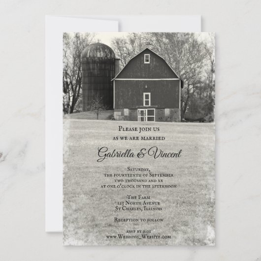 Boerderij op landelijk Barn Kaart (Voorkant)