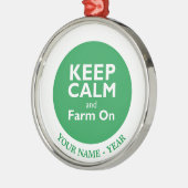 Boerderij op metalen ornament (Links)