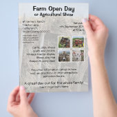 Boerderij open dag of landbouwshow flyer (Hand)
