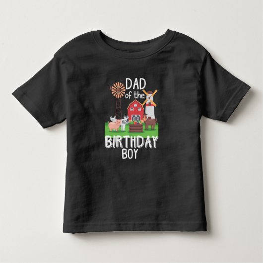 Boerderij Pap Birthday Boy Moeder Animal love Kind Kinder Shirts (Voorkant)