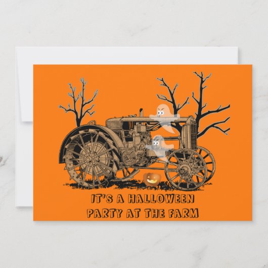 BOERDERIJ PARTIJ Boerderij Tractor Ghosts JACK O L Kaart (Voorkant)