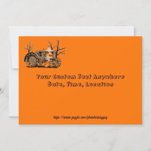 BOERDERIJ PARTIJ Boerderij Tractor Ghosts JACK O L Kaart (Achterkant)