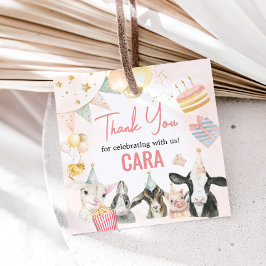 Boerderij Partij Dieren Verjaardag Party Square Bedankjes Labels
