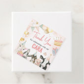 Boerderij Partij Dieren Verjaardag Party Square Bedankjes Labels (In situ)