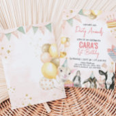 Boerderij Partij Dieren Verjaardagsfeest Kaart