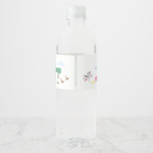 Boerderij partij waterflesetiket, barnyard waterfles etiket (Achterkant)