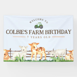 Boerderij Party Banner - Huisdieren Zoo Boerderij