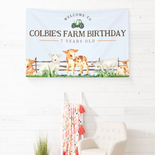 Boerderij Party Banner - Huisdieren Zoo Boerderij (Insitu)