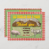 Boerderij Party Dank u Briefkaart (Voorkant / Achterkant)