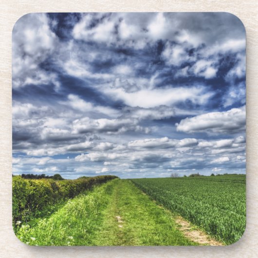 Boerderij Path Skyscape HDR. Drankjes Onderzetter (Voorkant)