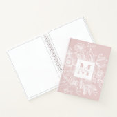 Boerderij Peony Monogram Marine Frans Licht Roze Notitieboek (Binnen)