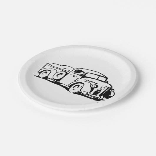 Boerderij pick-up papier Borden Papieren Bordje (Gekanteld)