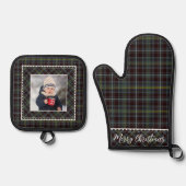 Boerderij Plaid Familiefoto Ovenwant & Pannenlap Set (Voorkant)