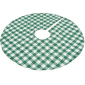 Boerderij plaid groen wit rustieke buffel patroon kerstboom rok (Gekanteld)