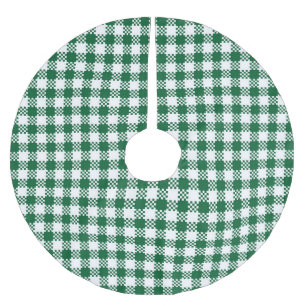 Boerderij plaid groen wit rustieke buffel patroon kerstboom rok